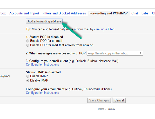 multiple mail forward in gmail