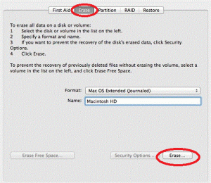 os x erase