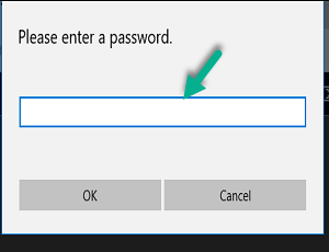 password prompt