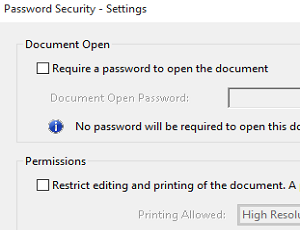 Set Password in PDF File as you desire