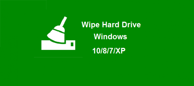 wipe hard drive windows 10