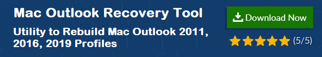 outlook 2011 for mac main identity recovery