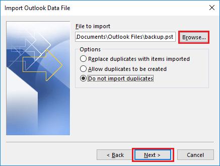 add two pst files outlook