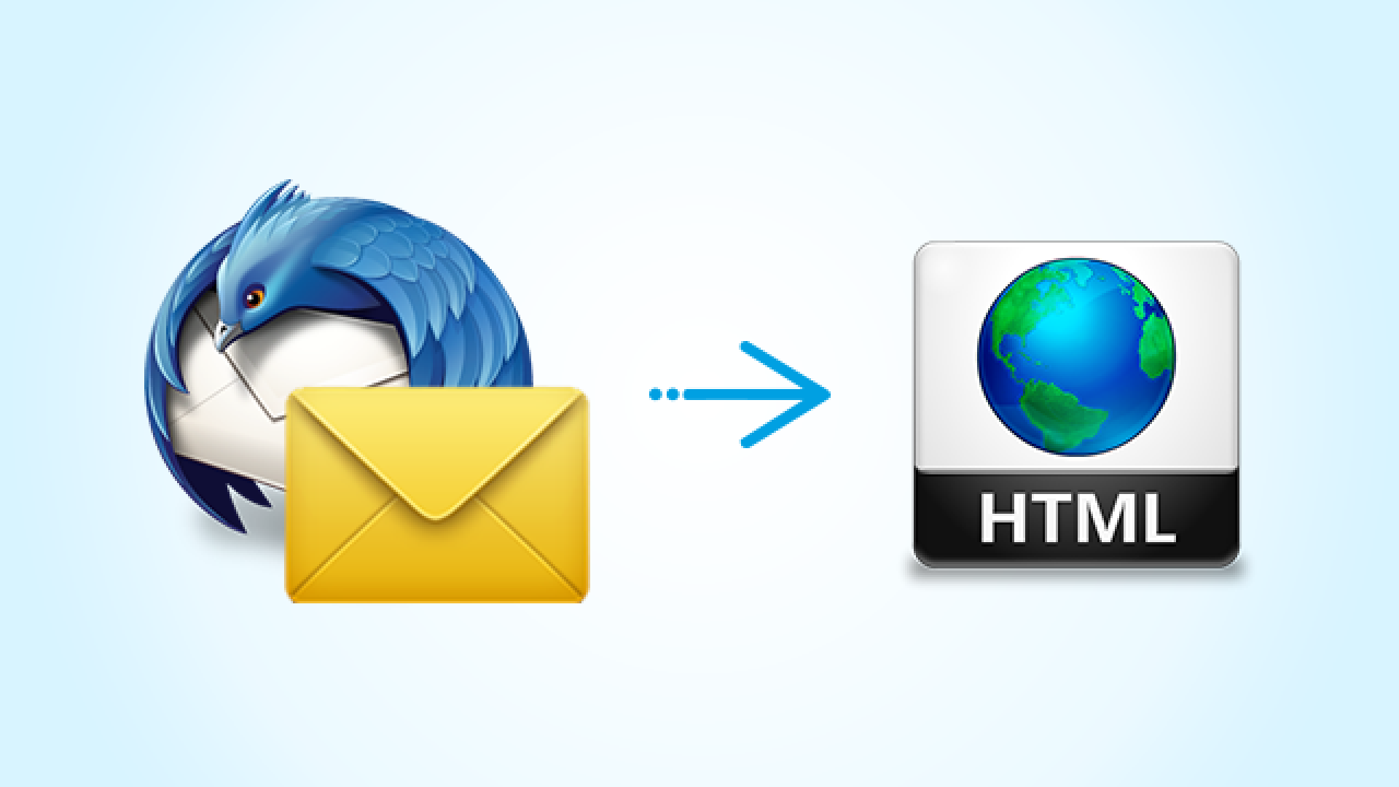 how to export thunderbird mail