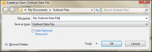 Create Personal Folder File (.pst) in Outlook-6
