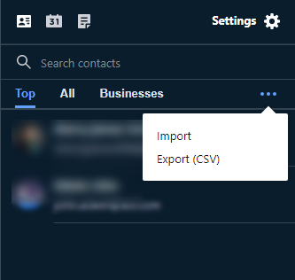 Yahoo contacts export