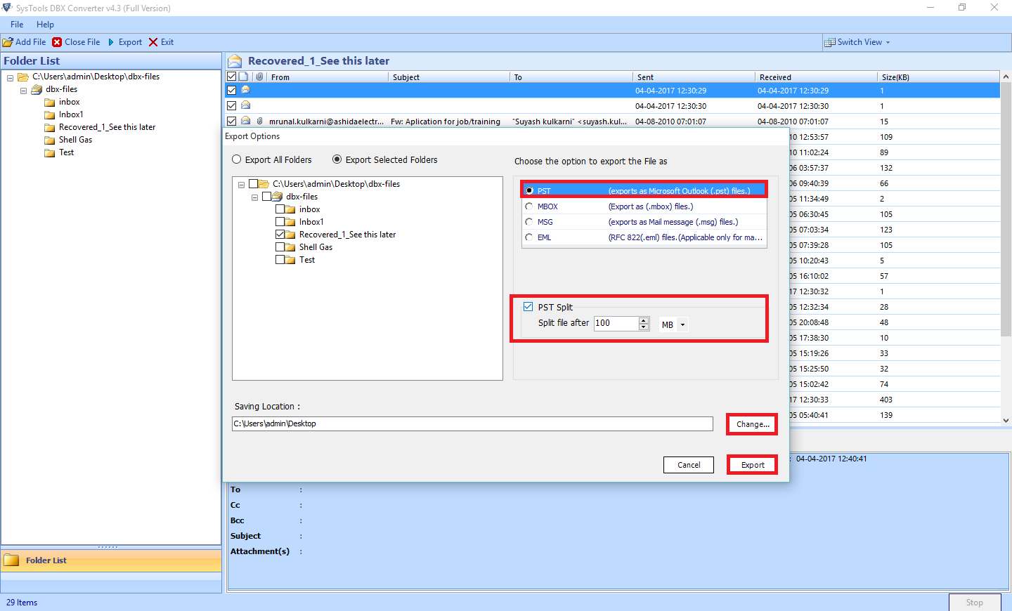 dbx converter outlook express to pst