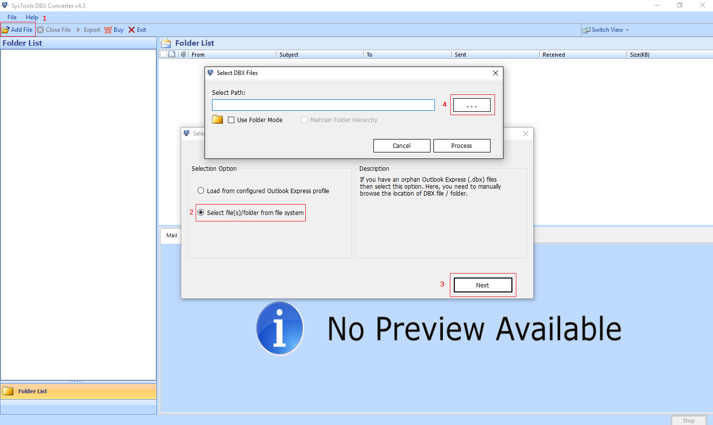 open outlook express dbx files in outlook