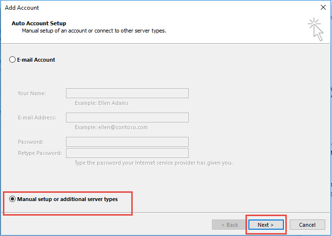 gmail account settings for outlook 2010