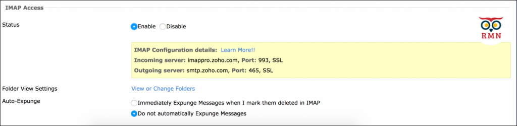 Configure Zoho Mail in Mac Mail