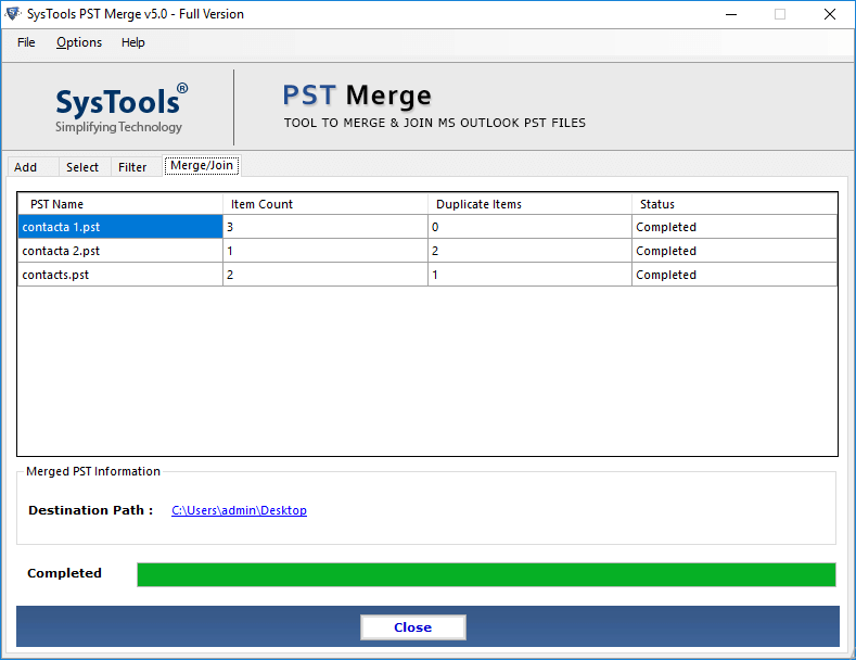 merge two outlook contact folders