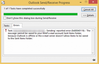 MS Outlook Sending and Receiving Error with Resolution Techniques