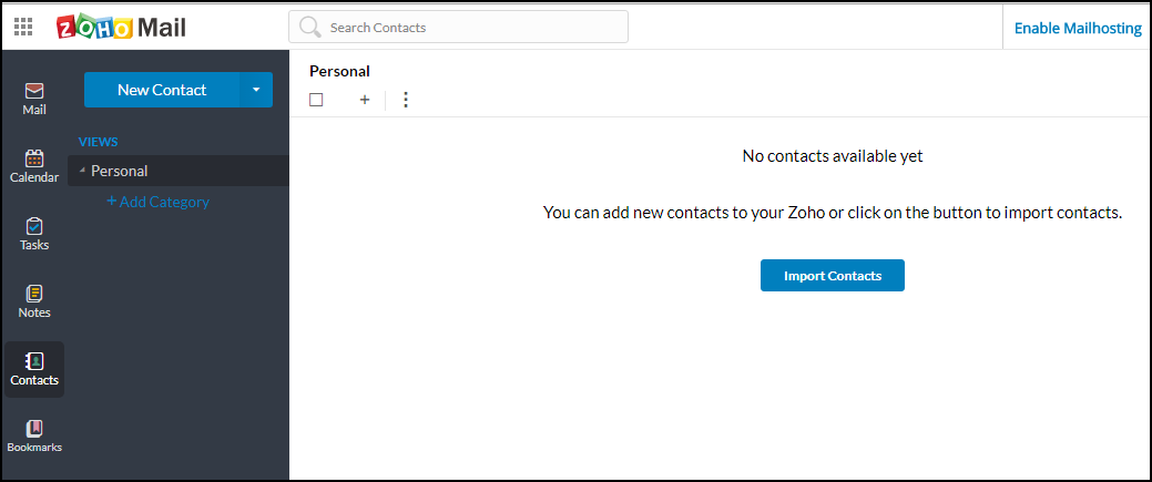 Click on Contacts Section
