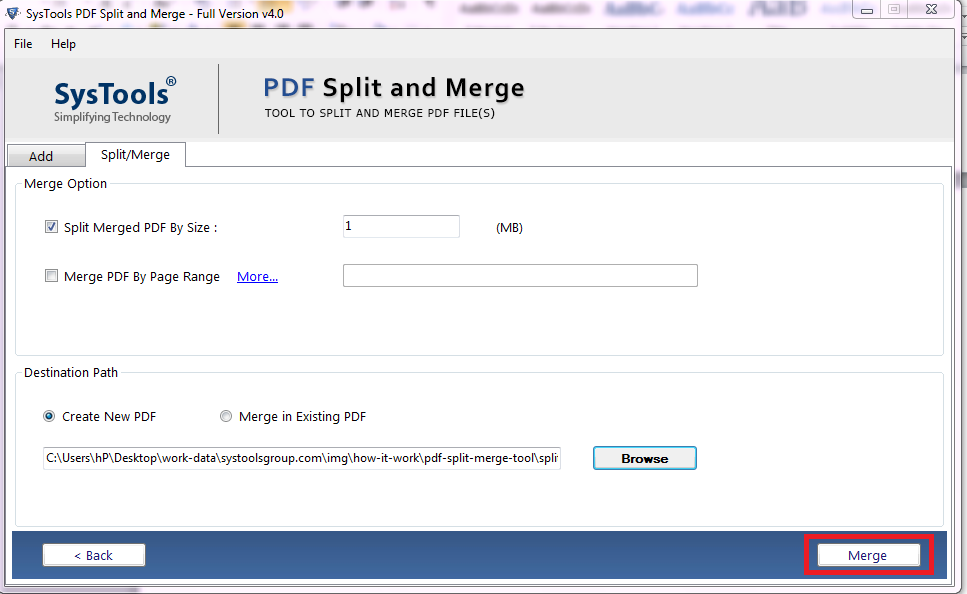 Merge PDFs