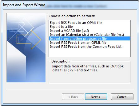 How to Export Contacts from iCloud to Outlook using Import/Export Wizard