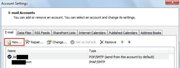 multiple accounts in outlook