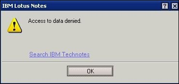 lotus notes errors 4412