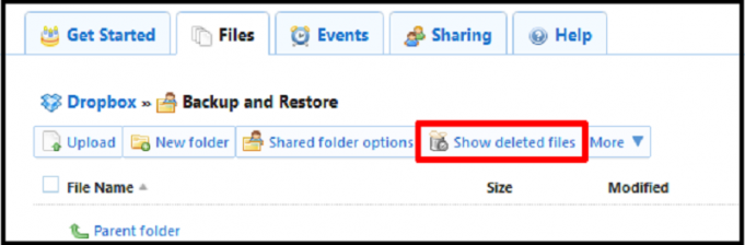 dropbox for business recover deleted files