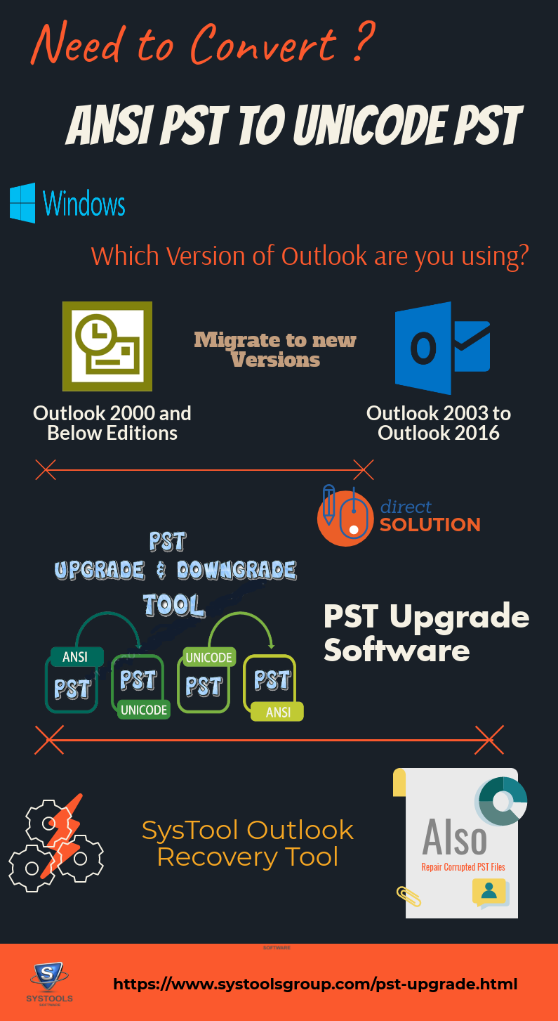 Convert ANSI To Unicode PST File In Microsoft Outlook 2016 2013 2010