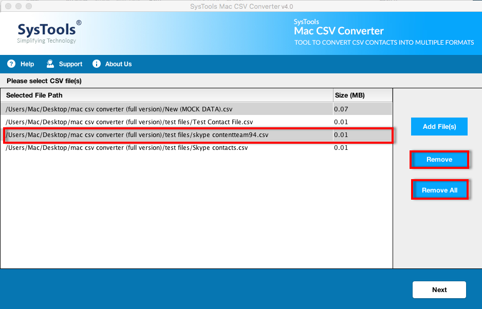 CSV to vCard for Mac software