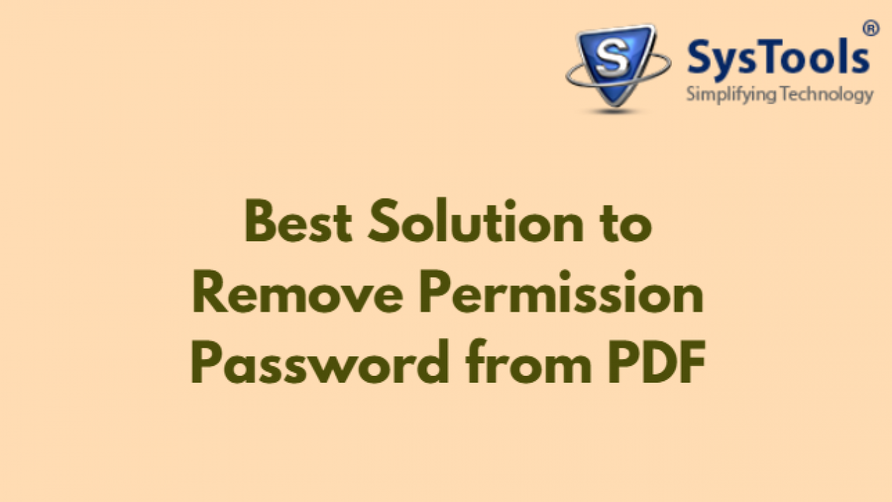 Remove Permission Password From Pdf Using 2020 Best Pdf Unlocker