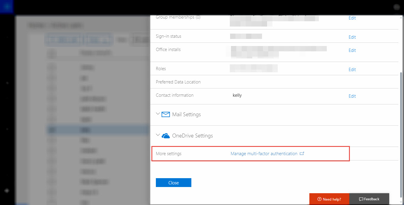 Manage Multifactor Authentication