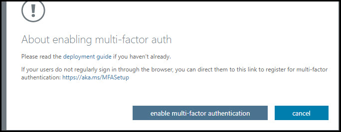 Enable Multifactor Authentication