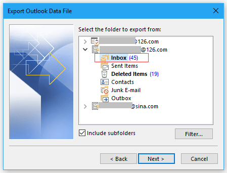 outlook export email