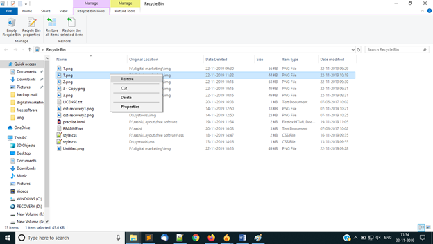 restore deleted files from desktop computer