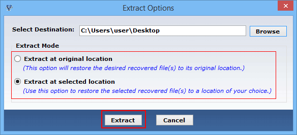 Extract options