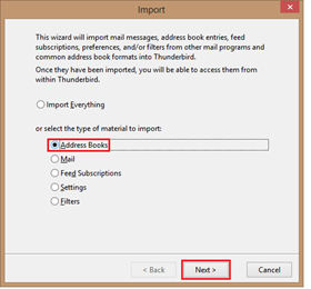 mozilla thunderbird outlook pst import