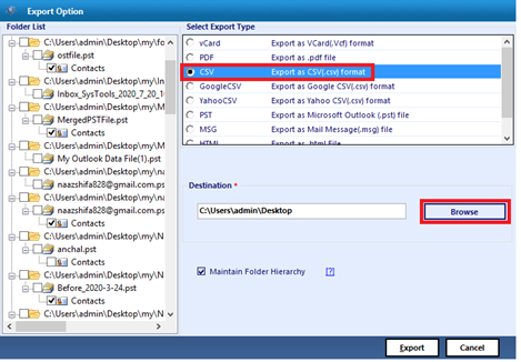 mozilla thunderbird export to pst