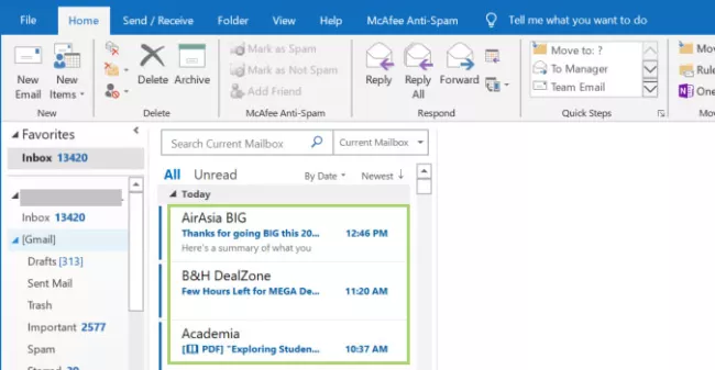 two email accounts in outlook 2013