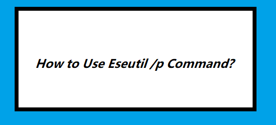 how to use eseutil p