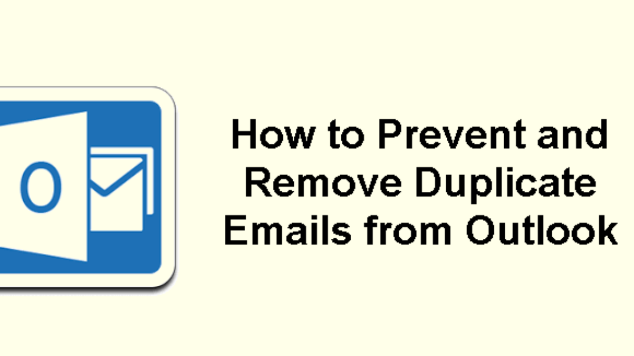 delete duplicates in outlook email