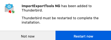 restart thunderbird to import mbox to google workspace
