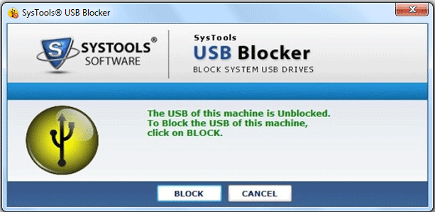  Hit on the Block option to block your USB ports.
