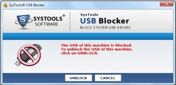  Click on Unblock option to unlock your USB ports.