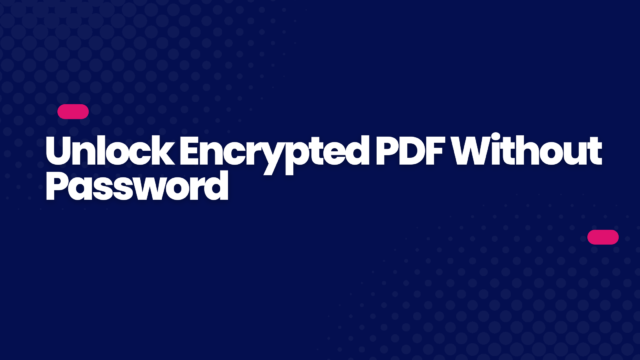 How To Open Encrypted Pdf Without Password Online