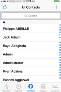 check your iPhone contacts