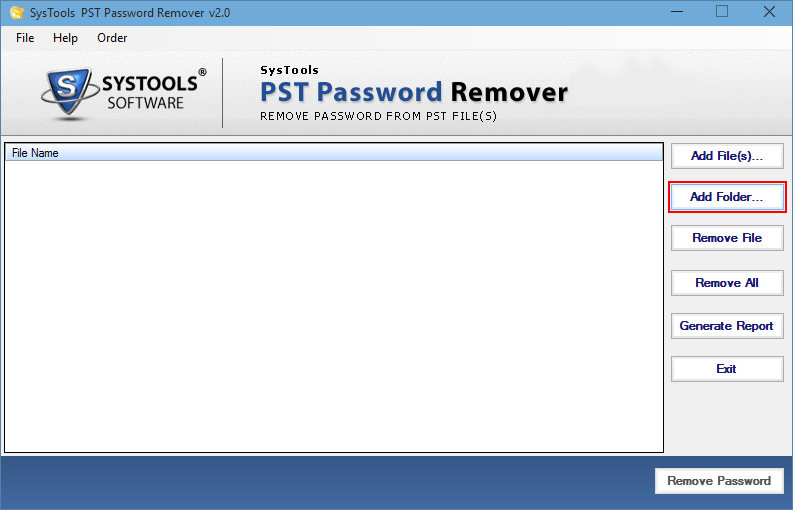 remove password from pst file