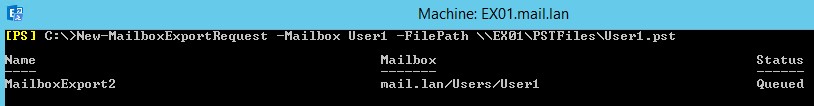 Export Exchange Mailbox to PST PowerShell