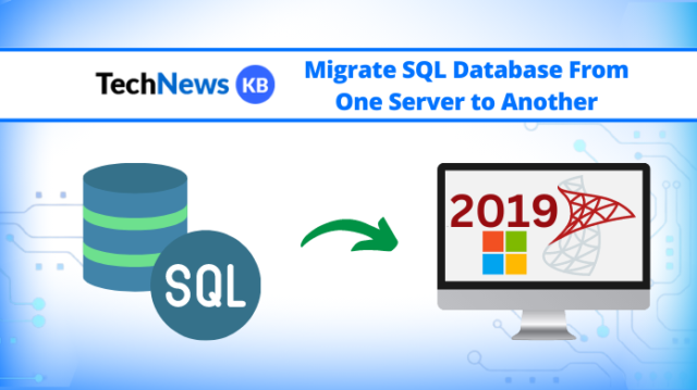 migrate SQL database from one server to another